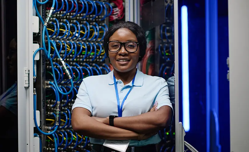Cloud computing concept with wooden cubes